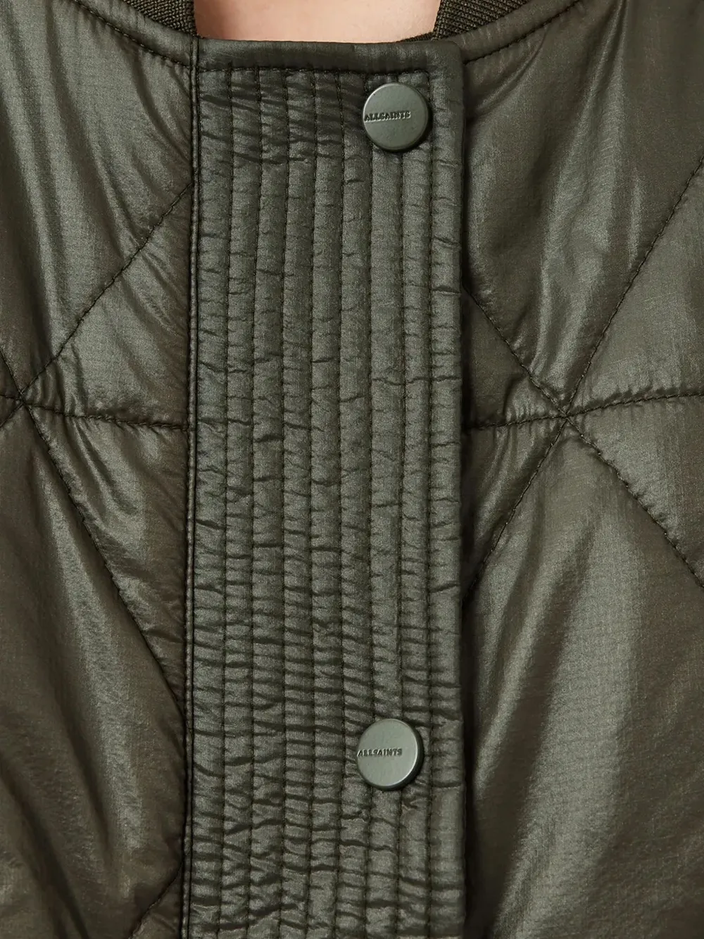 AllSaints Alli gewatteerd bomberjack Groen