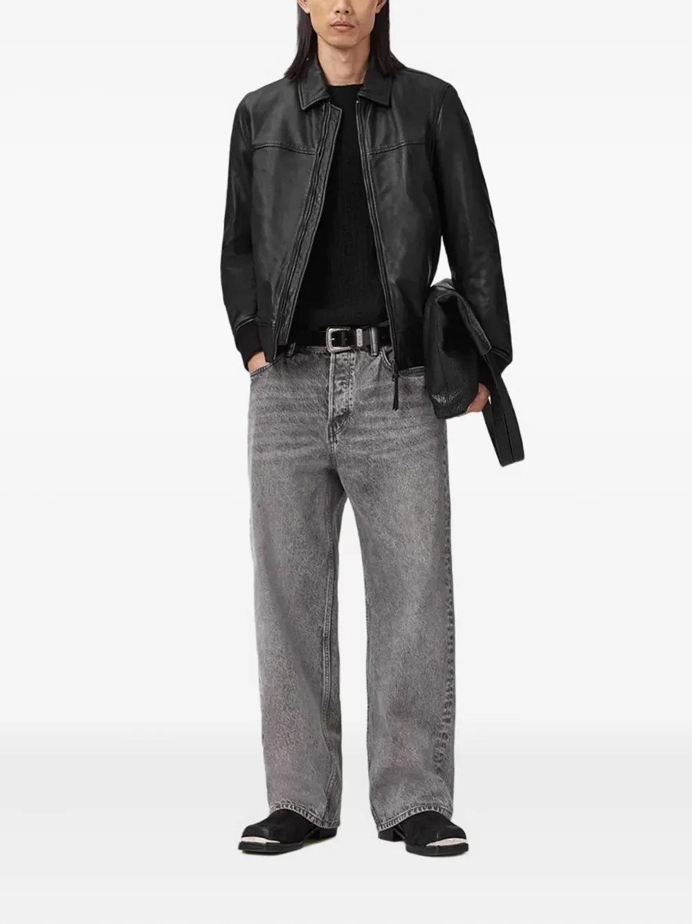 AllSaints Rashford leather jacket | Leather Jackets | Image 2