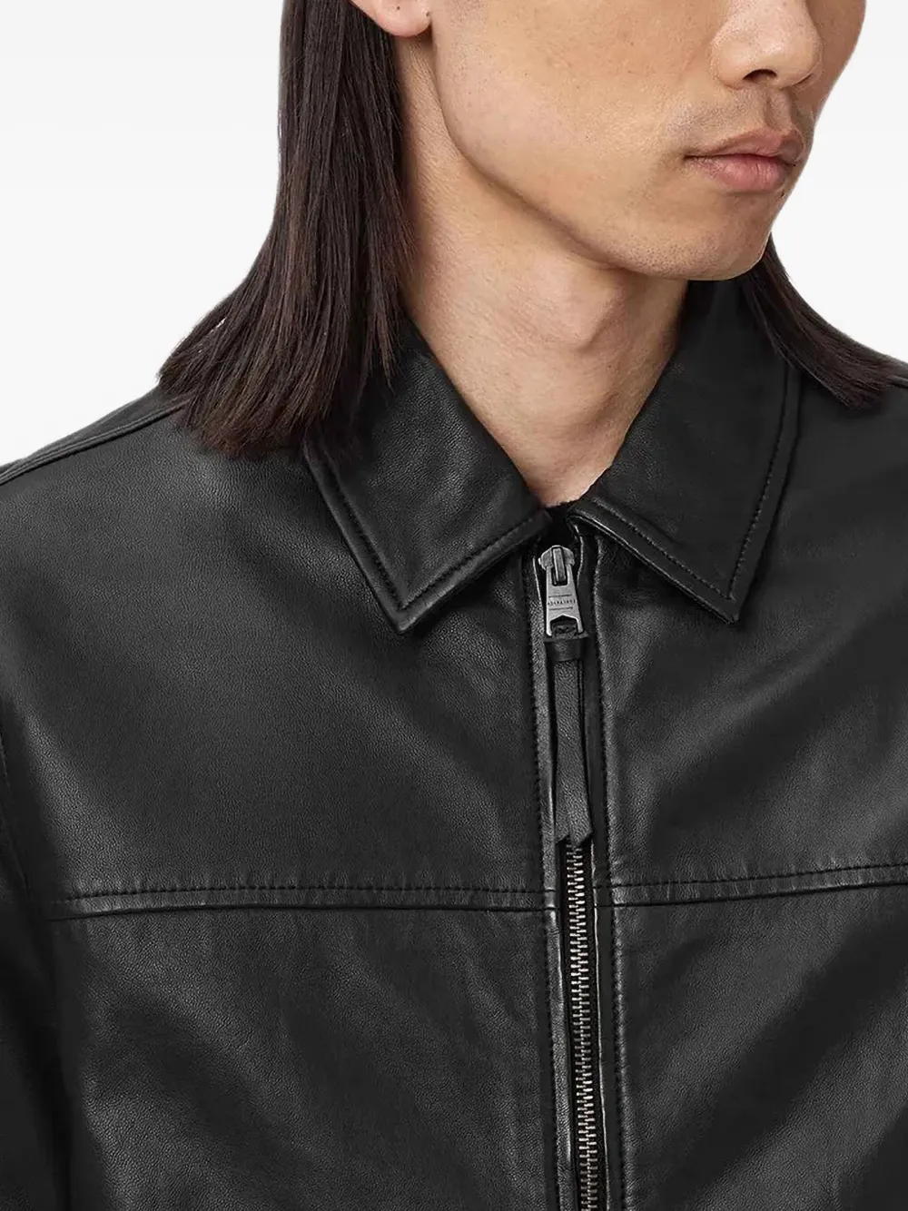 AllSaints Rashford leren jack Zwart