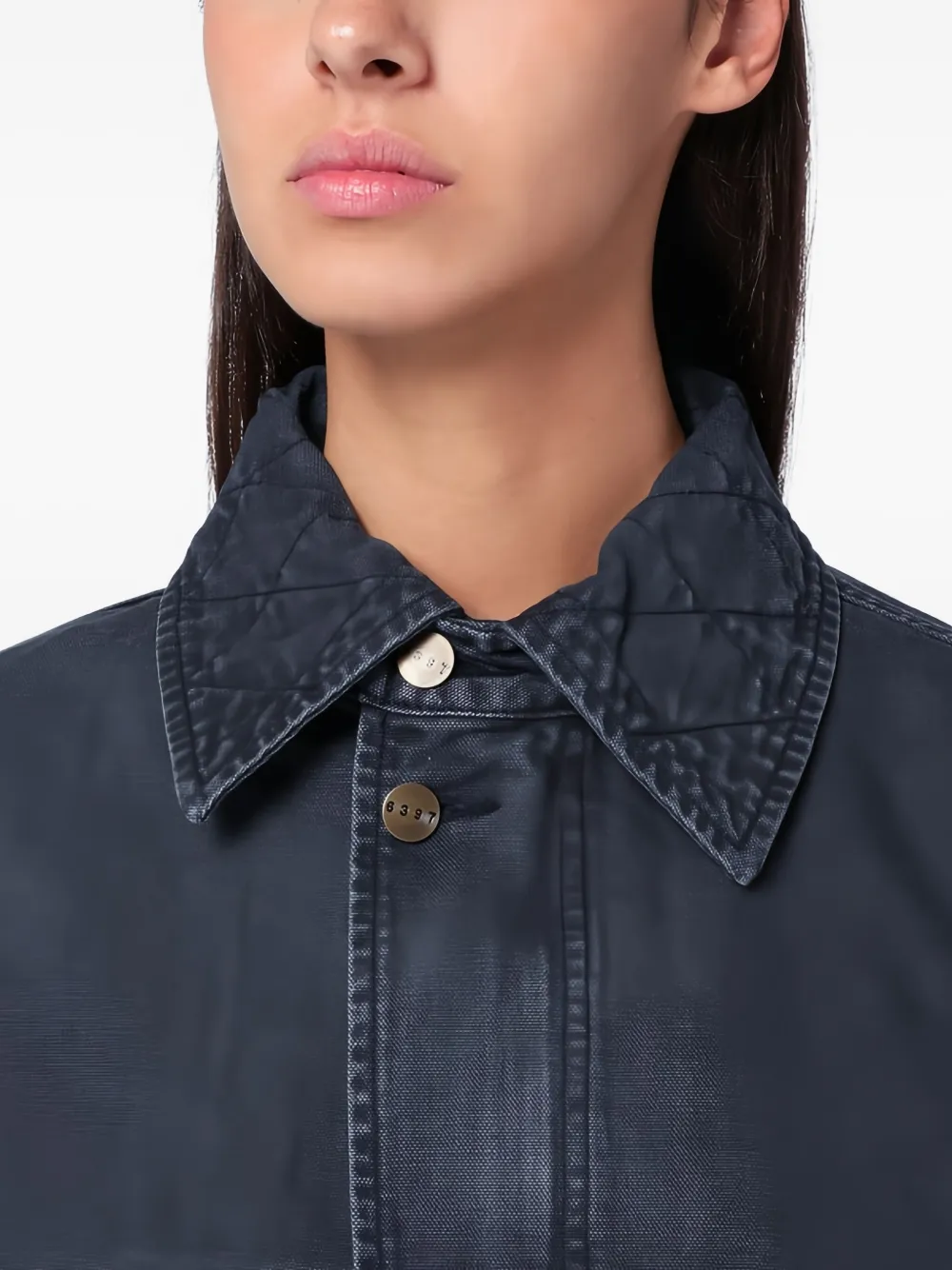 6397 Giubbotto Buttoned Denim Jacket In Blue