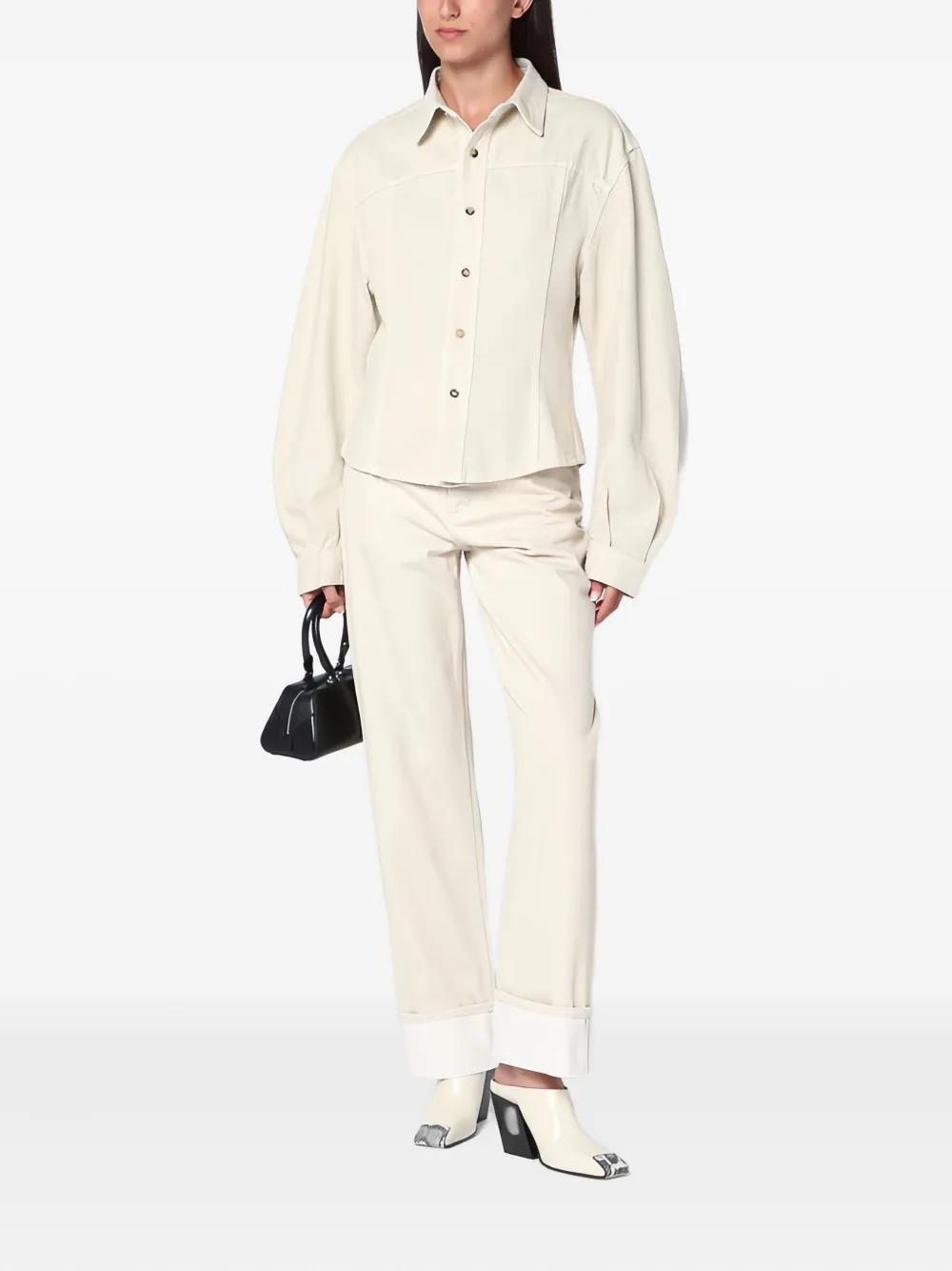 Haikure Denim blouse - Beige