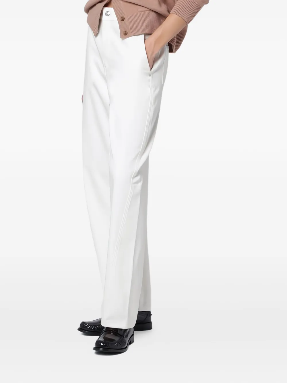 Maison Kitsuné Boyfriend Jeans In White