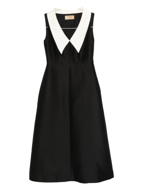 Curiel contrast-collar sleeveless dress
