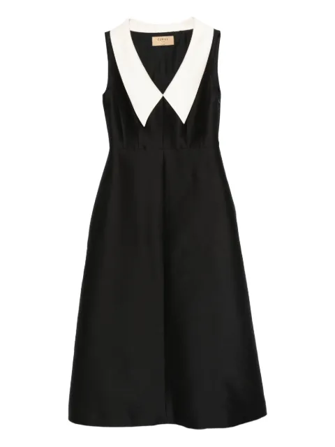 Curiel contrast-collar sleeveless dress