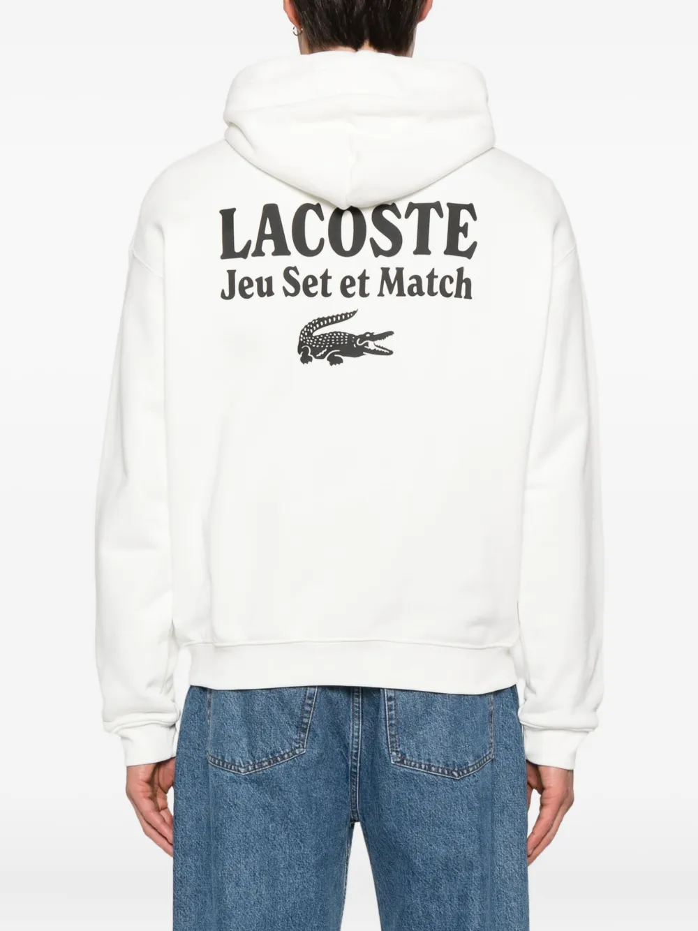 Lacoste Hoodie met grafische print Wit