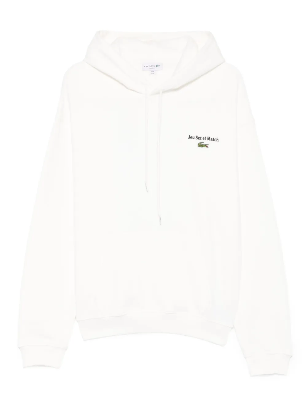 Lacoste graphic hooded hoodie - Bianco