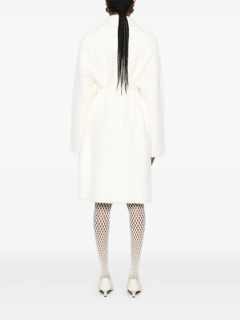 PINKO Jas met ceintuur Wit