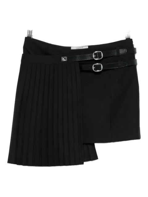 Coperni pleated belted mini skirt