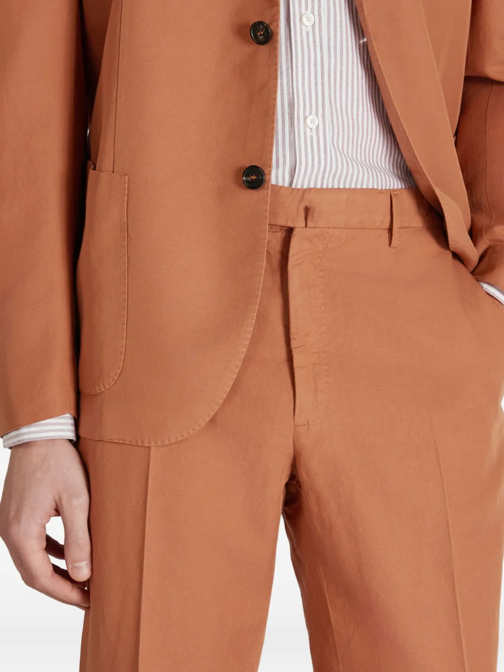 Incotex Pak met enkele rij knopen Bruin