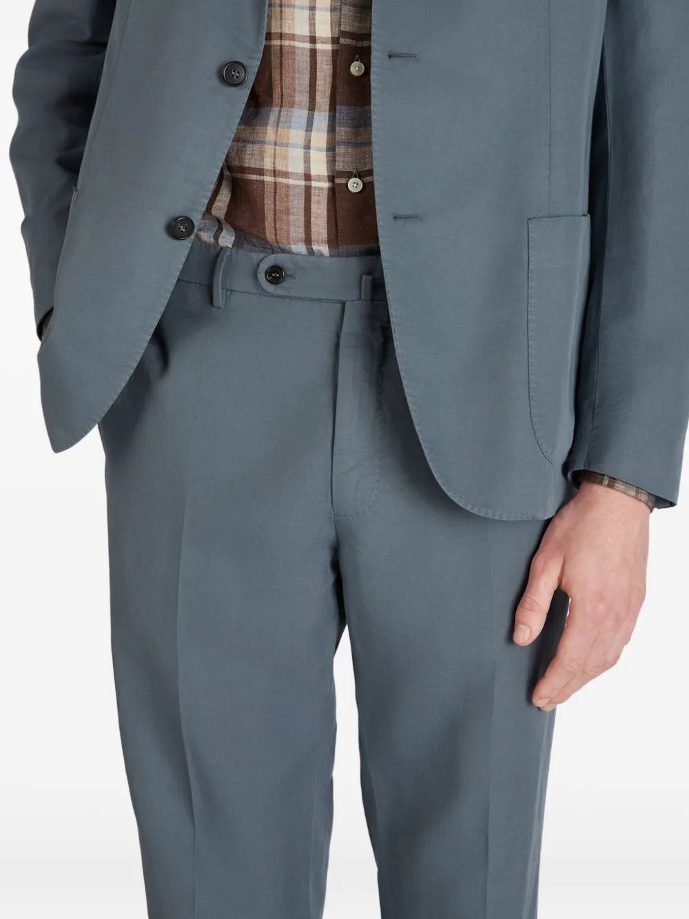 Incotex Pak met enkele rij knopen Blauw