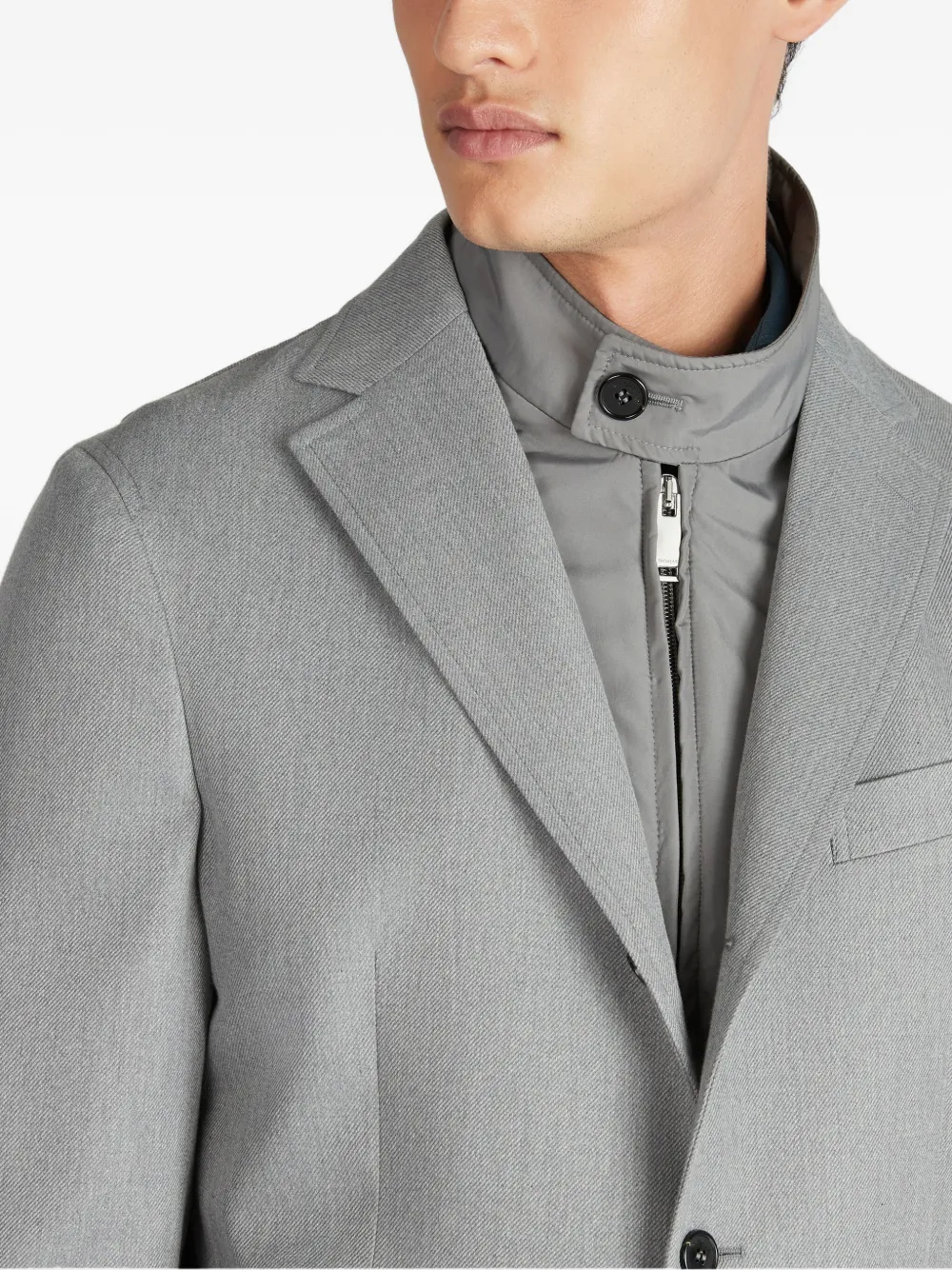 Incotex Sakko Mit Abnehmbarem Einsatz In Gray