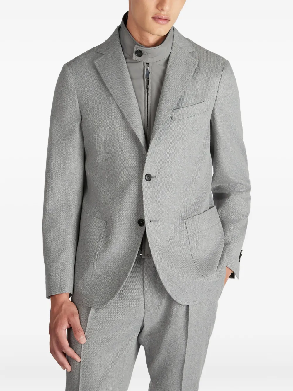 Incotex Sakko Mit Abnehmbarem Einsatz In Gray