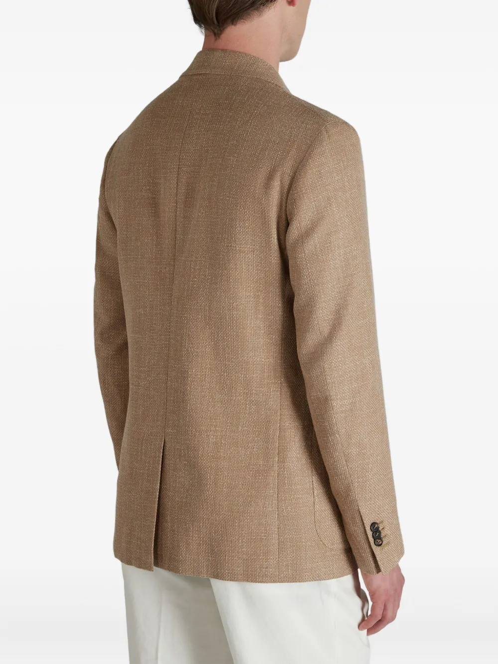 Incotex Blazer met enkele rij knopen Bruin