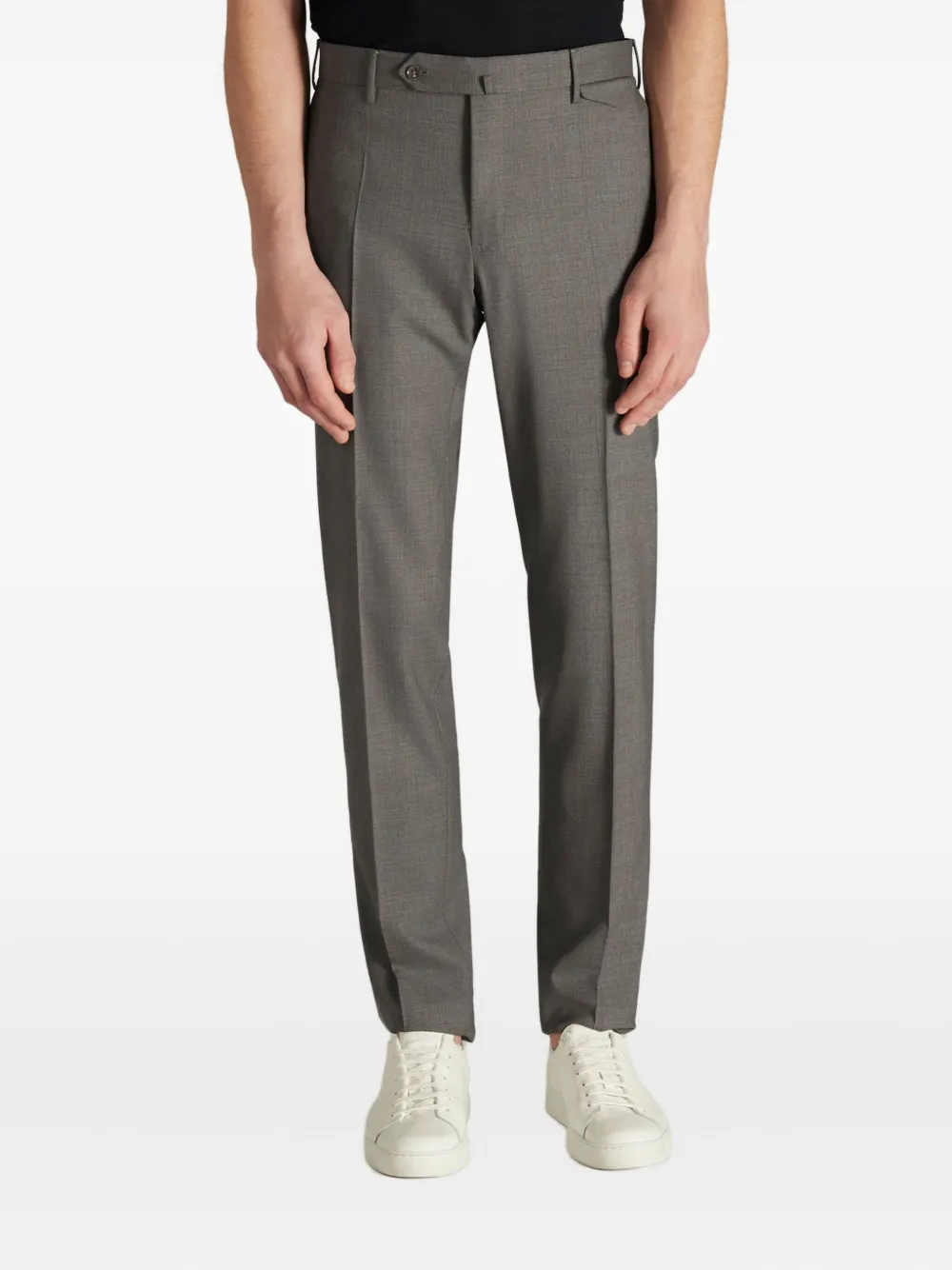 Slowear Flap-pocket Wool Trousers In Gray