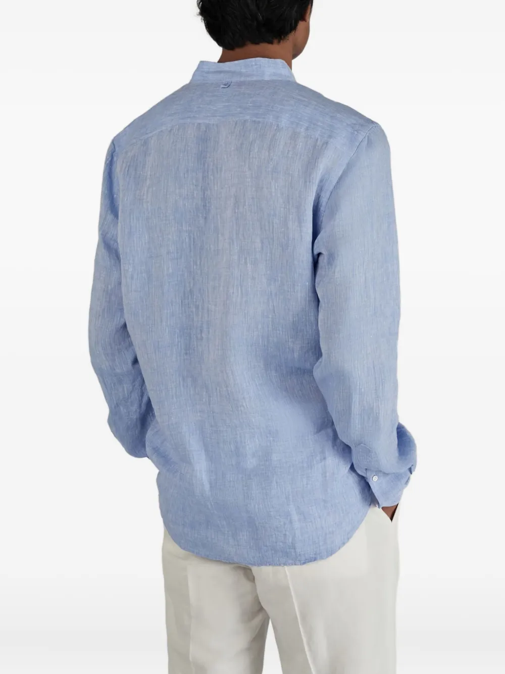 Glanshirt Mandarin-collar Shirt In Blue