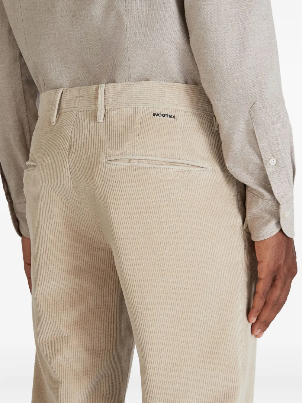 Slowear Corduroy Tapered Trousers In Brown