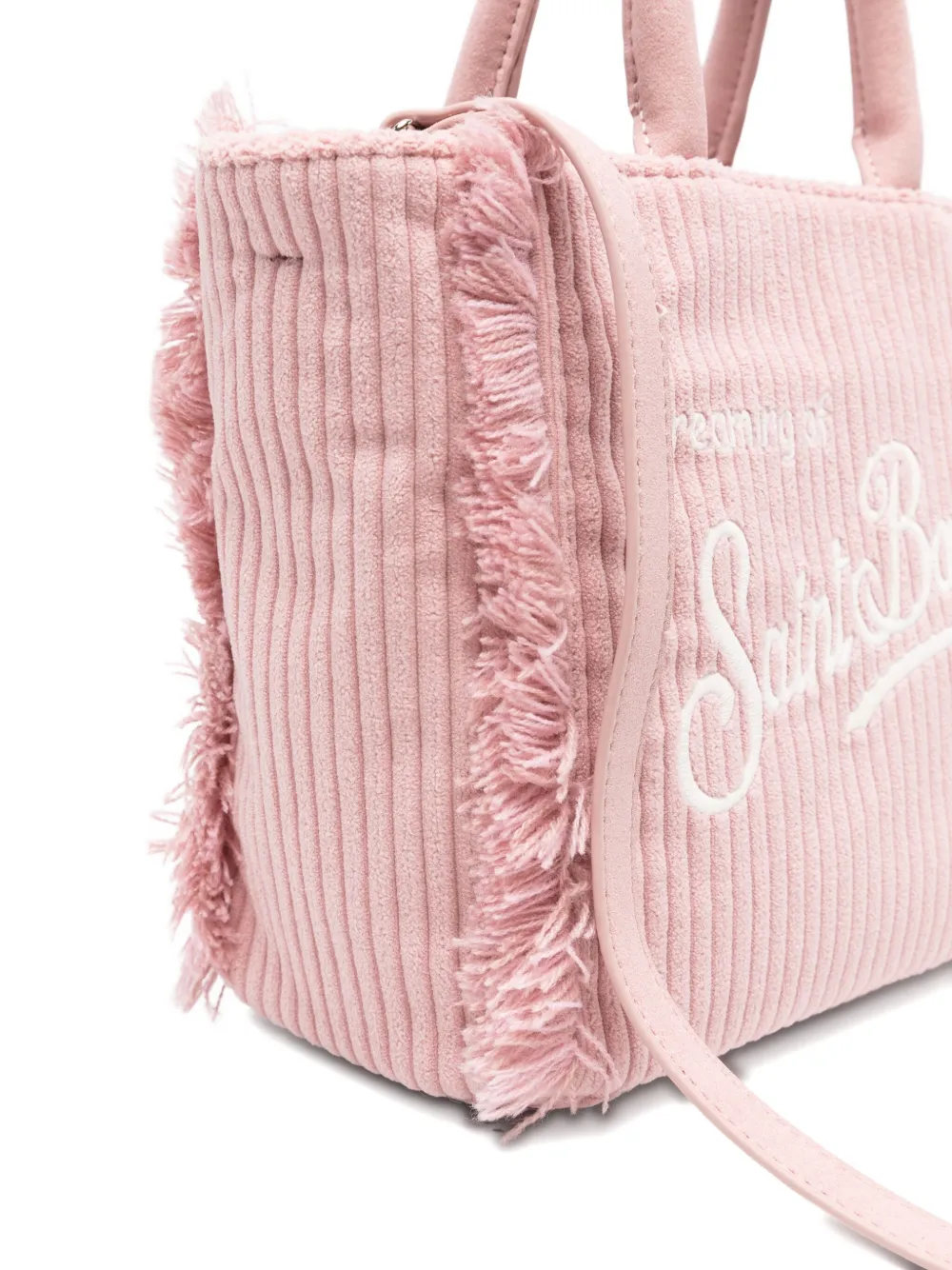 Mc2 Saint Barth Fringed-trim Tote Bag In Pink