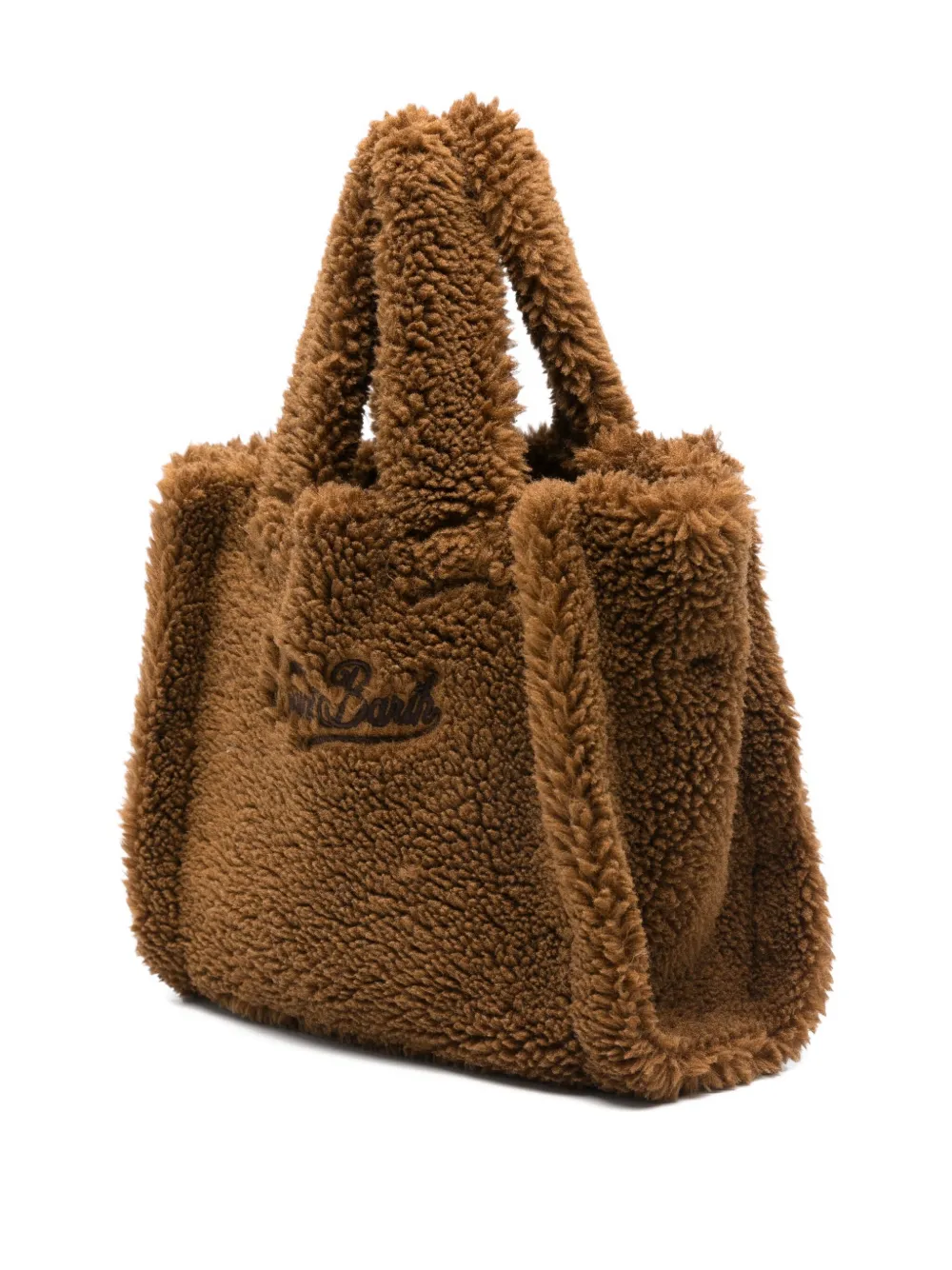 MC2 Saint Barth Kids logo-embroidered teddy bag - Bruin