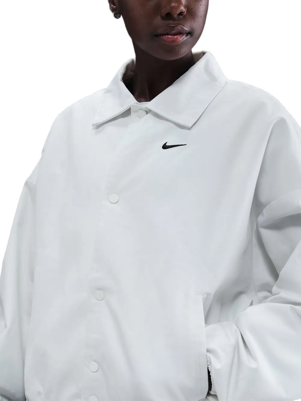 Nike Swoosh-embroidered Jacket In White