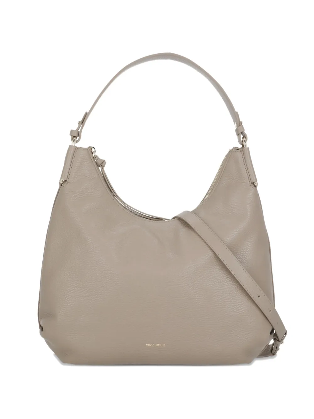 Coccinelle Rebekka zip-top leather shoulder bag - Toni neutri