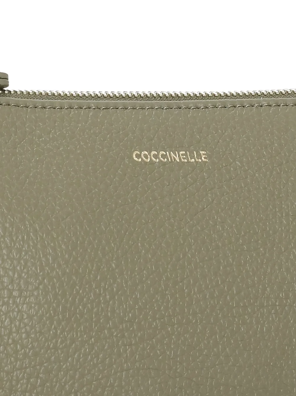 Coccinelle Kleine clutch met logo van bewerkt leer Groen
