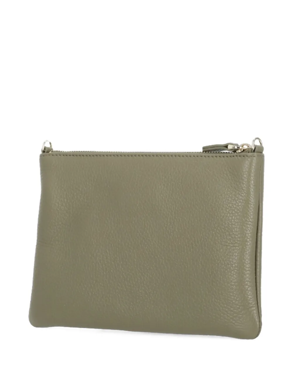 Coccinelle Kleine clutch met logo van bewerkt leer Groen