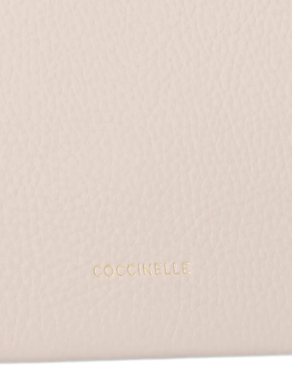 Coccinelle Small Pebbled-leather Shoulder Bag In Neutral