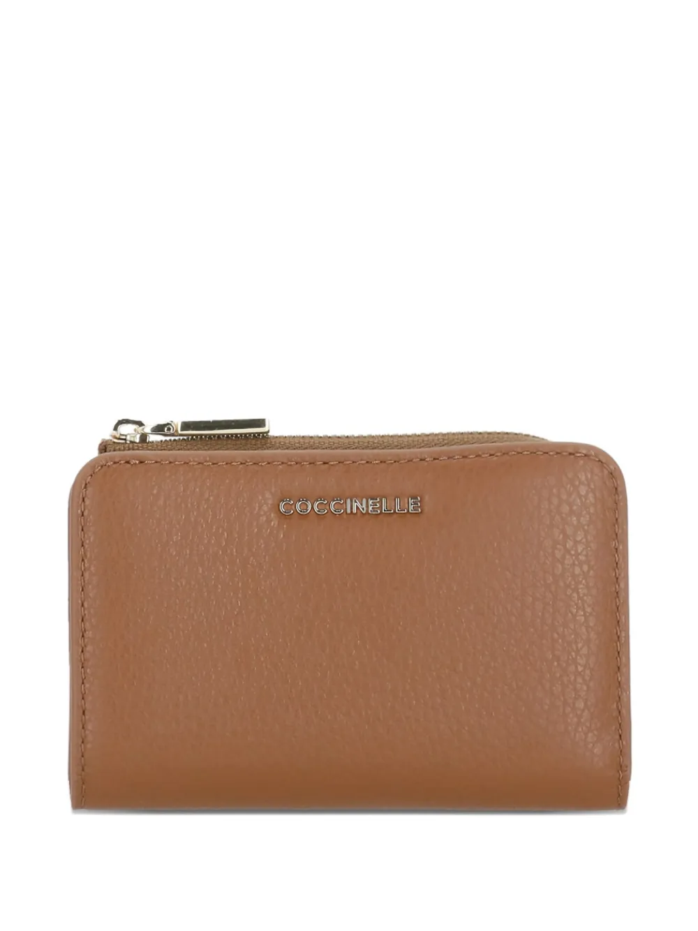 Coccinelle logo-detail leather wallet - Braun