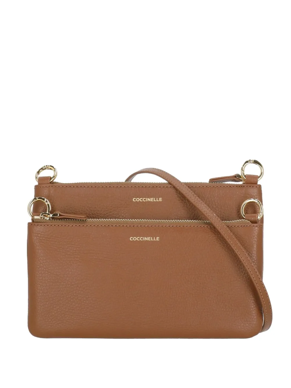 Coccinelle Brandy leather cross body bag - Marrone