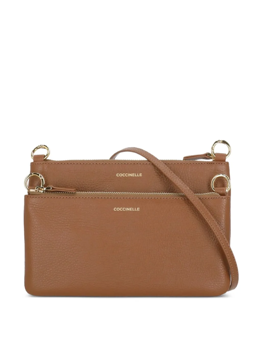 Coccinelle Brandy leather cross body bag - Marrone