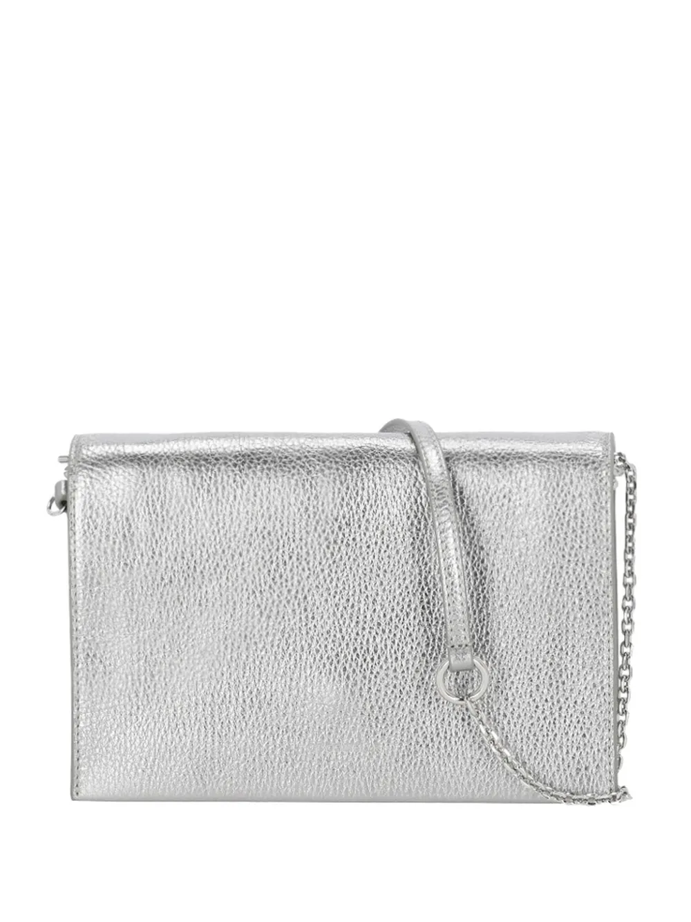 Coccinelle chain leather shoulder bag - Argento
