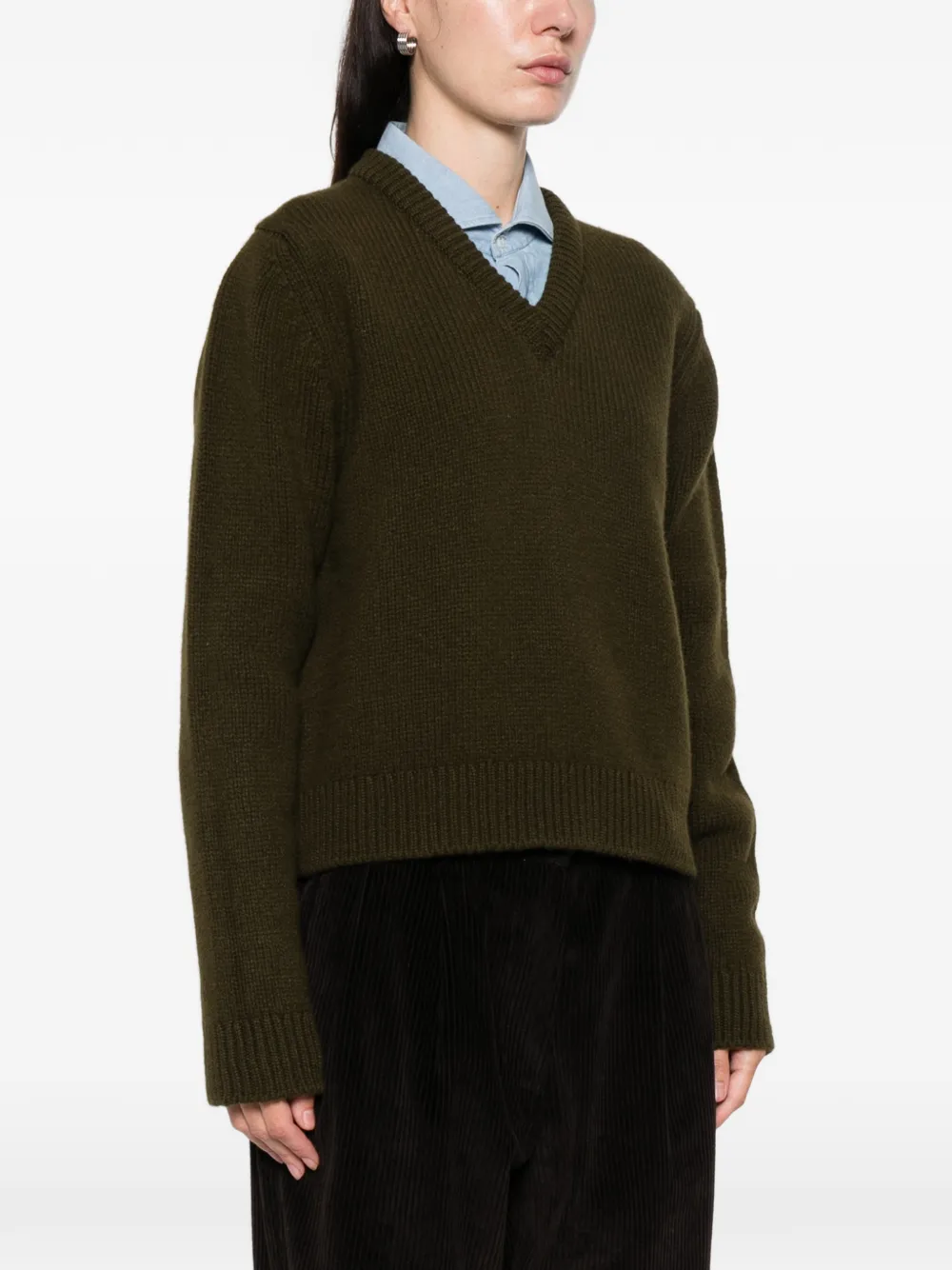And-daughter V-neck Sweater In Brown