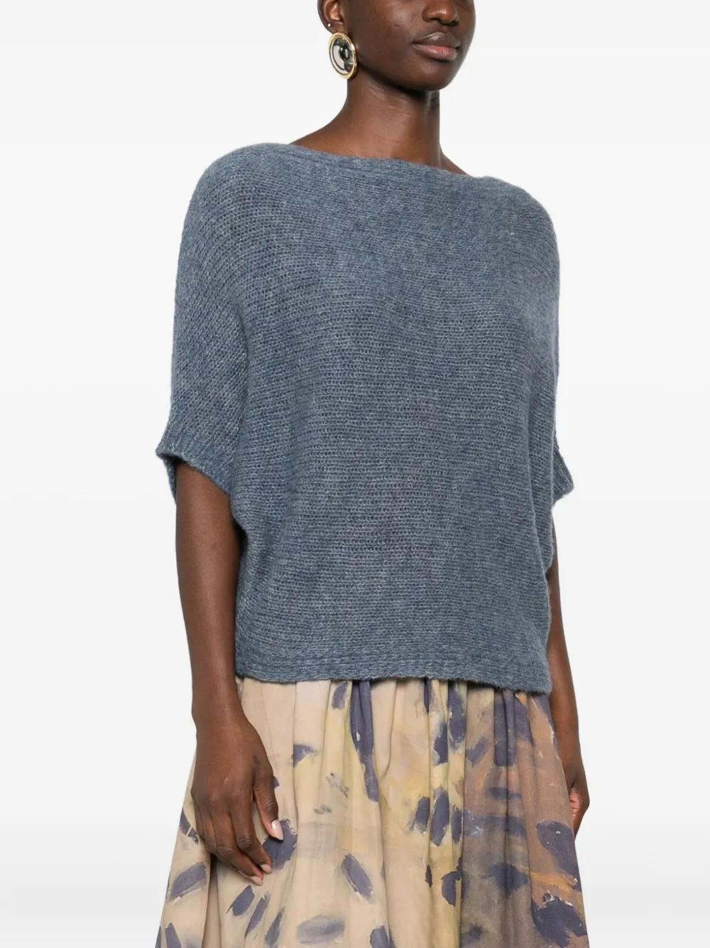 Talking Walls Alpaca Wool Jumper In Gray