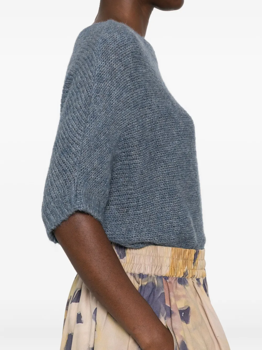 Talking Walls Alpaca Wool Jumper In Gray