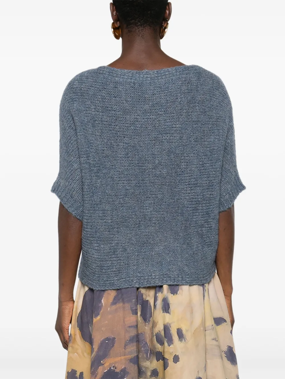 Talking Walls Alpaca Wool Jumper In Gray