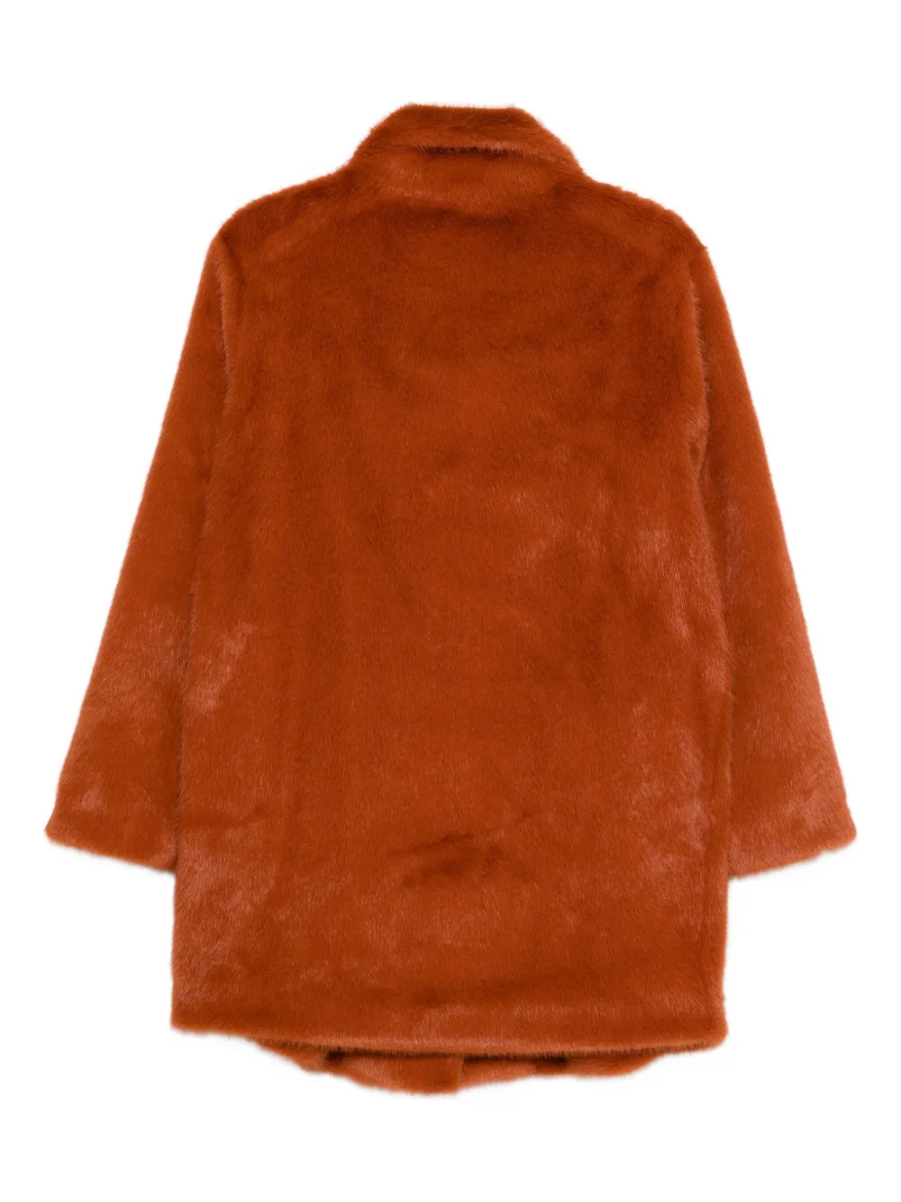 Paul Smith Faux-fur Coat In Orange