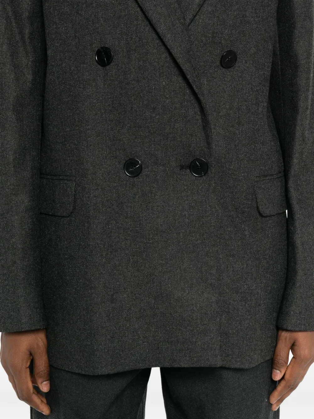 Closed Wool Blend Double-breasted Jacket In Gray