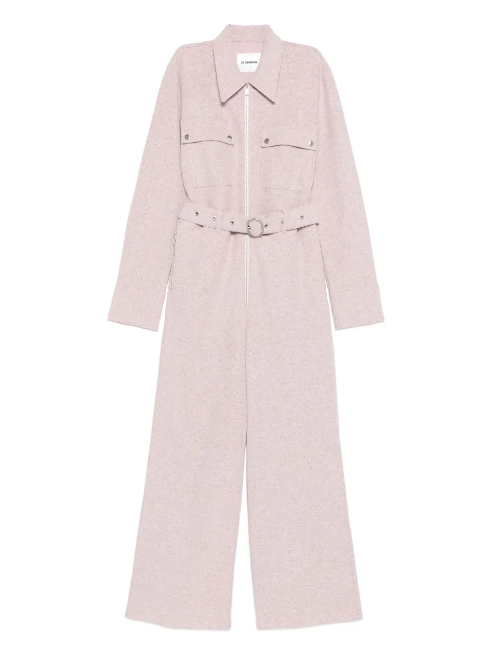 Jil Sander Wool Blend Jumpsuit In Pink