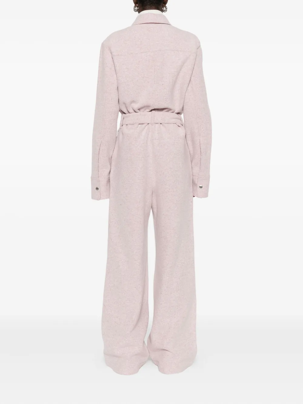Jil Sander Wool Blend Jumpsuit In Pink