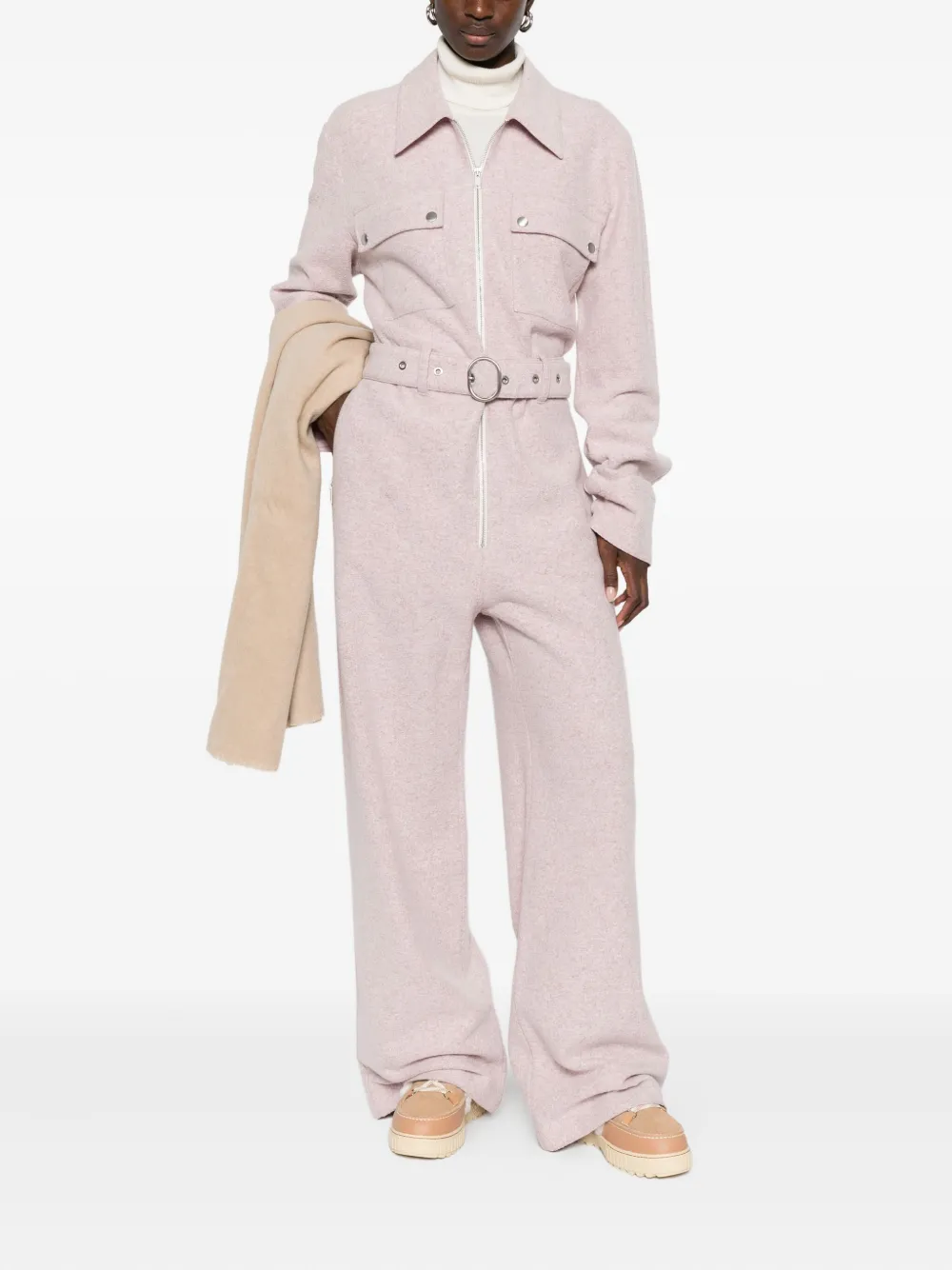 JIL SANDER+ belted jumpsuit - Roze