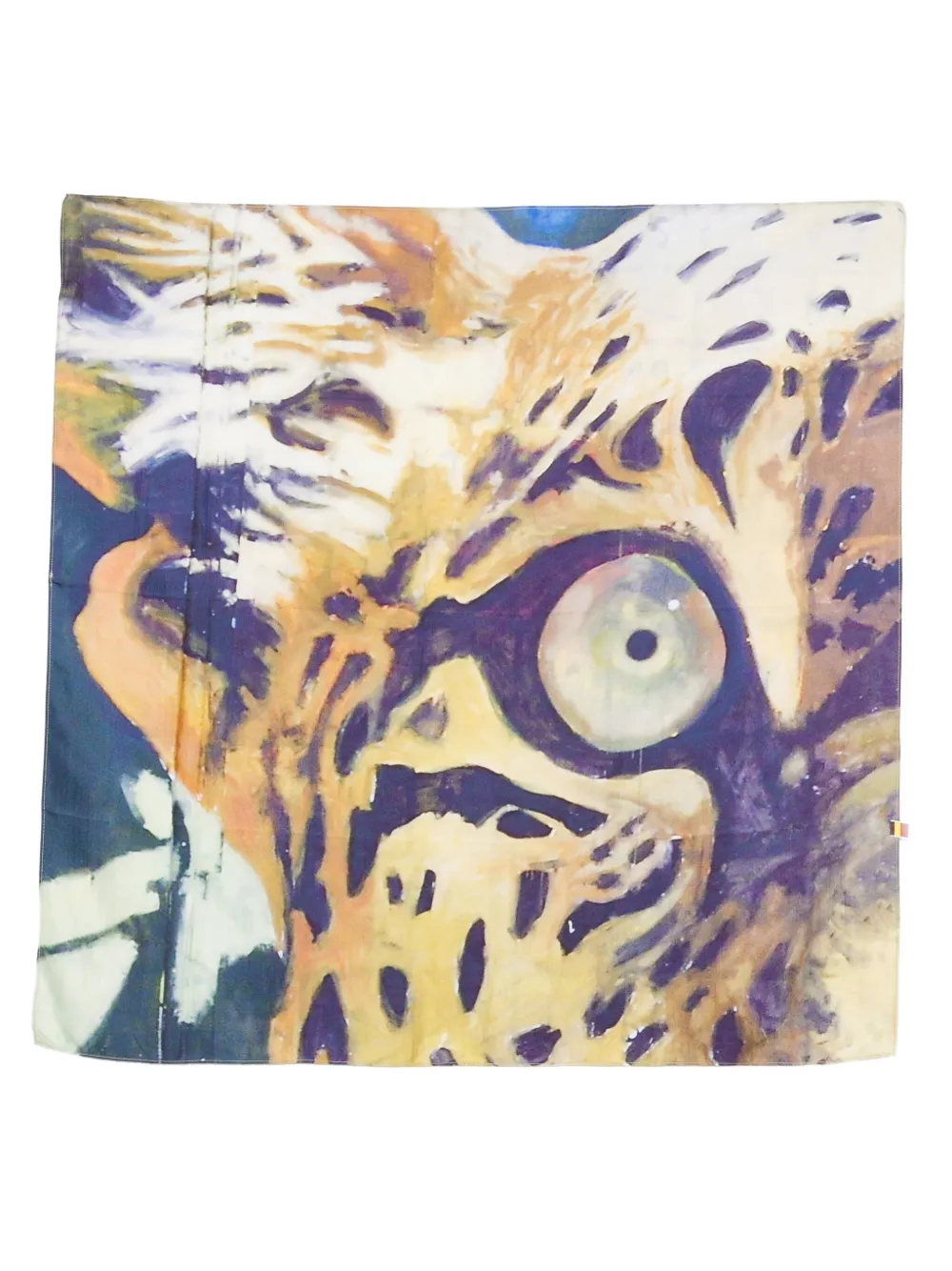 Talking Walls Printed Silk Foulard In Multi