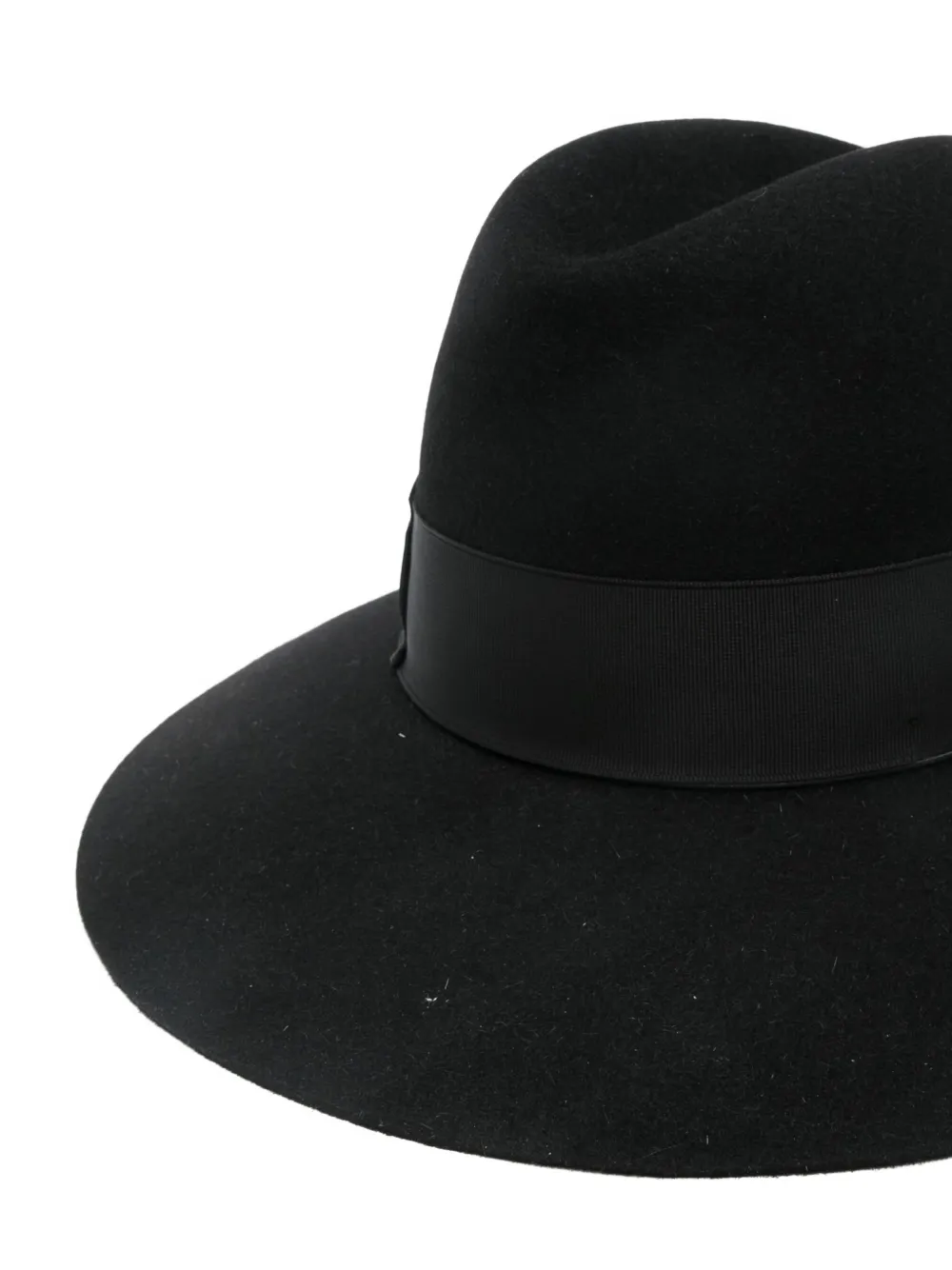 Borsalino Ribbon-detail Felt Hat In Black