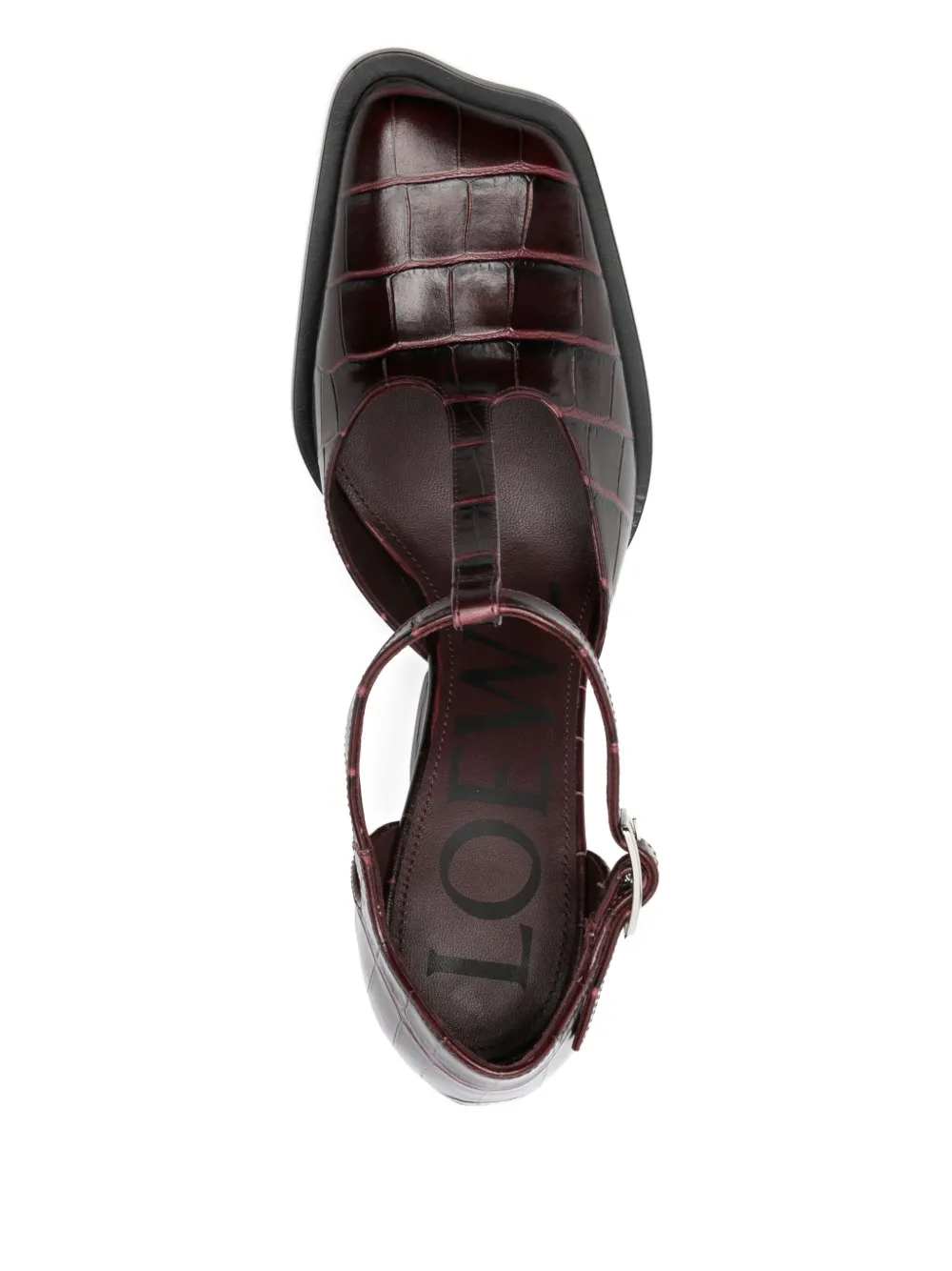 LOEWE 90 mm pumps met T-bandje Rood