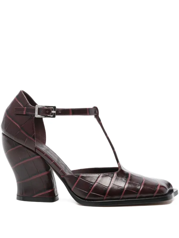 Loewe 90mm T-strap Pumps in Brown