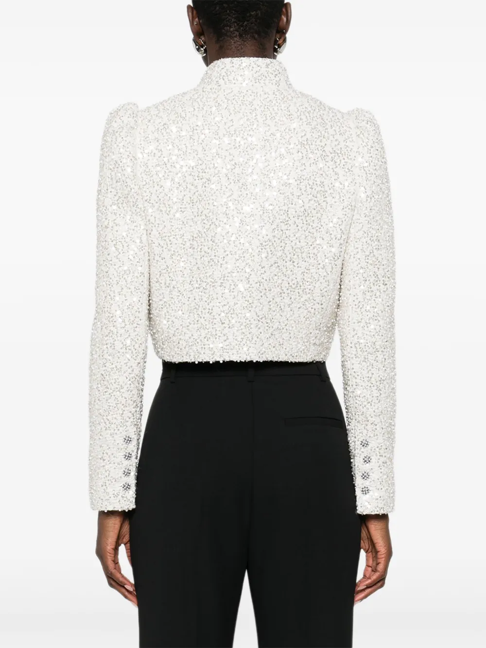 alice + olivia Ilaria verfraaid jack Wit