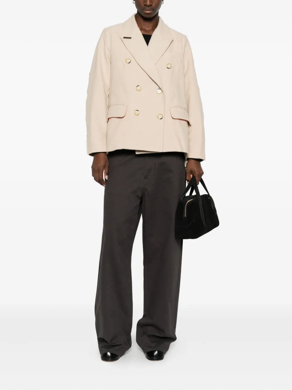 Front Street Panelled Blazer In Neutral