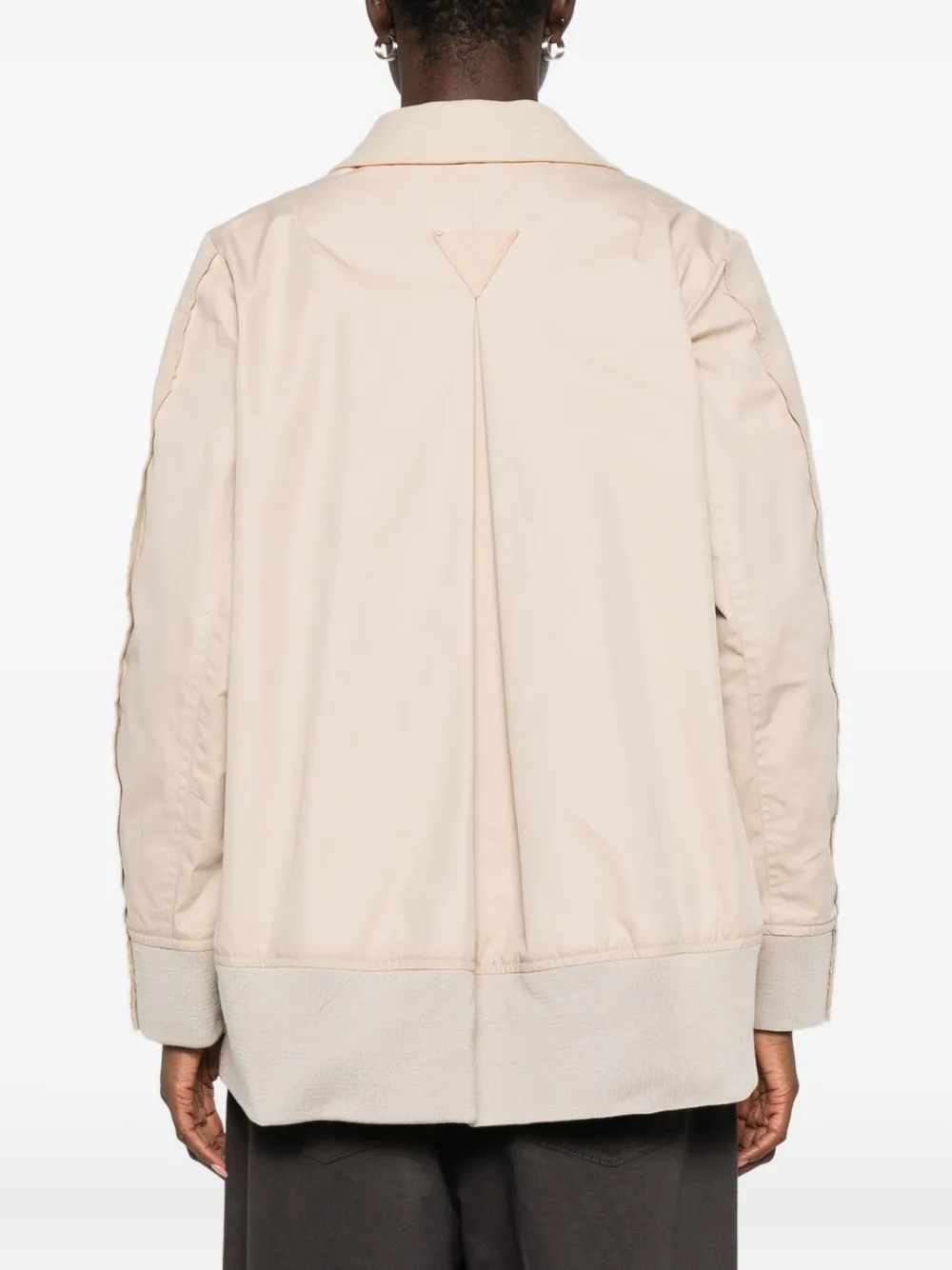 Front Street Panelled Blazer In Neutral
