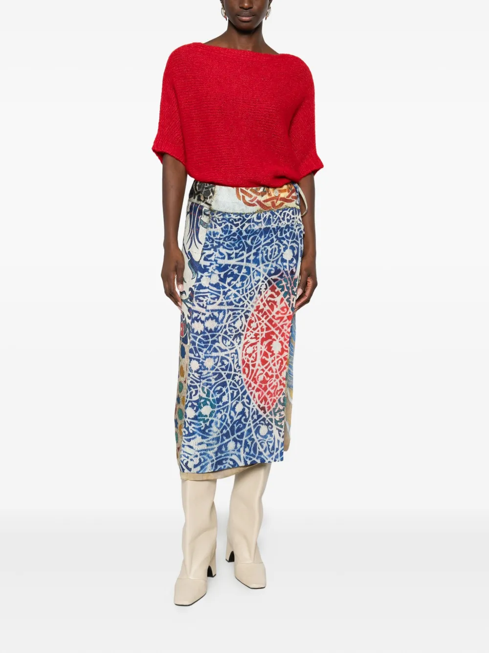 TALKING WALLS patchwork-print midi skirt | Faldas rectas | Image 2