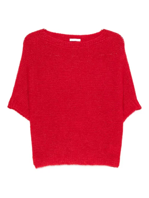 TALKING WALLS short-sleeve knitted top