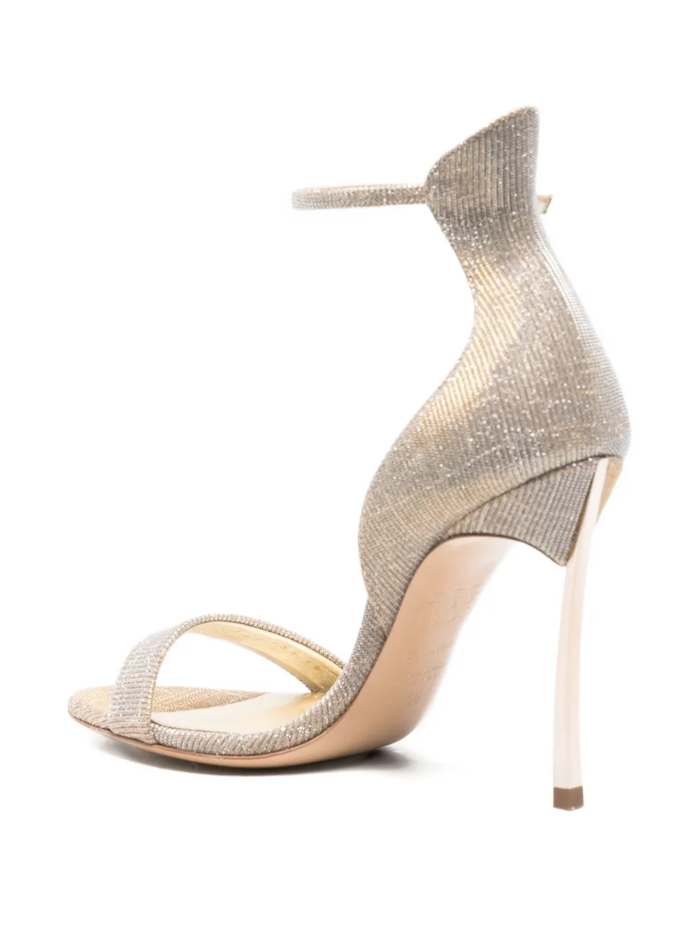 Casadei 120mm Cappa Blade Stratosphere Sandals In Gray